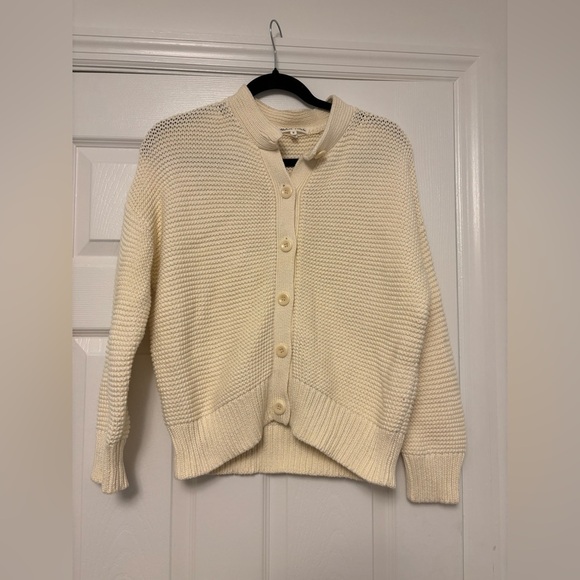Alex Mill Women’s Button-Front Cardigan Sweater Cream Knit Size Small - Picture 14 of 15